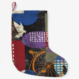 City Grunge abstrakte, nahtlose Vintage Muster. Kleiner Weihnachtsstrumpf