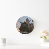 City Hall and Sunset Runde Wanduhr (Zuhause)