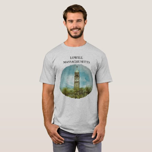 CITY HALL LOWELL MASSACHUSETTS T - SHIRT (Vorne ganz)
