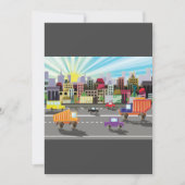City Highway Cityscape und Verkehr Einladung (Vorderseite)