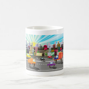 City Highway Cityscape und Verkehr Kaffeetasse