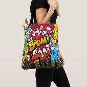 City-Hintergrundmaterial mit Comic Art Spee Tasche (Von Nahem)