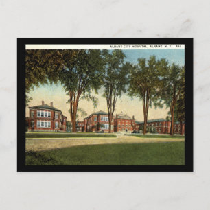 City Hospital, Albany, New York 1928 Vintag Postkarte