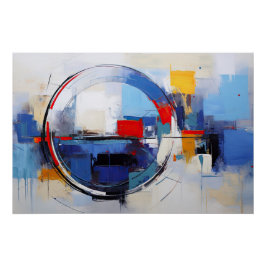 City in Pastel Tones Poster