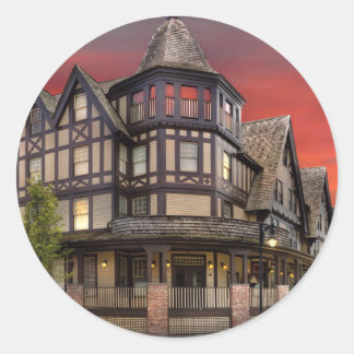 City - Kingston, NY - The Kirkland Hotel Runder Aufkleber