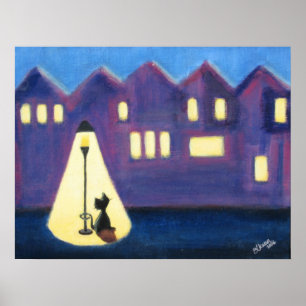 City Kitty Print Poster