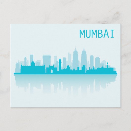 City Landscape Skyline | Mumbai, Indien Postkarte (Vorderseite)