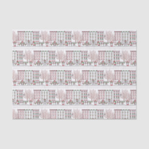 City Life auf Weihnachts-Tissue Seidenpapier