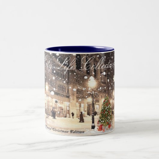 City Life Collection #4, 11 oz Zwei-Tonen-Tasse Zweifarbige Tasse (Mittel)
