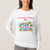 City Life Vs Beach Life Black T - Shirt (Vorderseite)
