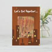 City Lights Dinner Party - Einladung (Stehend Vorderseite)