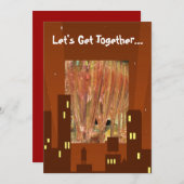 City Lights Dinner Party - Einladung (Vorne/Hinten)