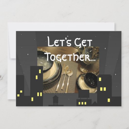 City Lights Dinner Party Einladung (Vorderseite)