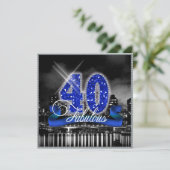 City Lights Fabulous 40 ID191 Einladung (Stehend Vorderseite)