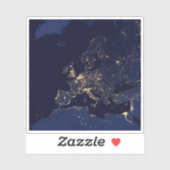 City Lights In Several European And Nordic Cities. Aufkleber (Blatt)