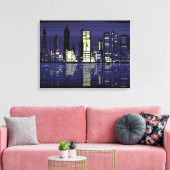 City Lights Leinwanddruck (Insitu (Wohnzimmer))