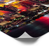 City Lights Night Sky Pastiche Poster (Ecke)