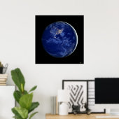 City Lights of the Americas Satellite Poster (Heimbüro)