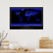 City Lights of the World von Space Satellite Map Poster (Küche)