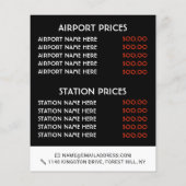 City Lights, Taxi Cab Firm with Price List Flyer (Hinten)