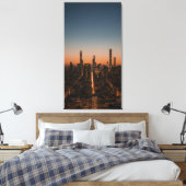 city lights turning on at dusk leinwanddruck (Insitu (Schlafzimmer))