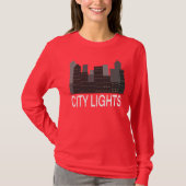 City Lights Urban Skyline Night Aesthetic  T-Shirt (Vorderseite)