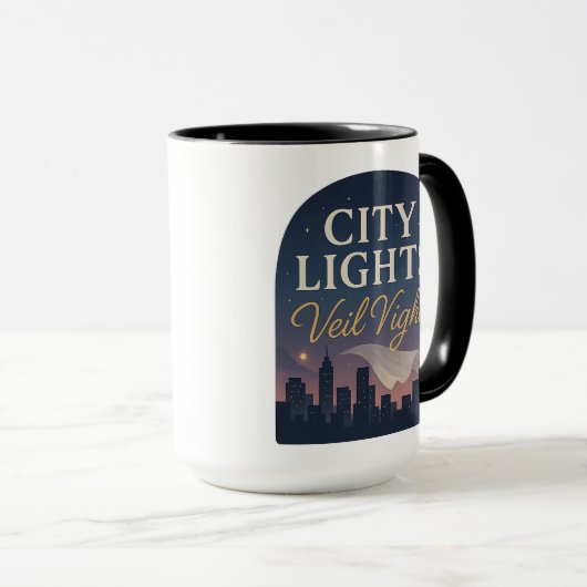 City Lights, Veil Nights | Halloween Gifts Tasse (VorderseiteRechts)