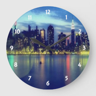 City Lights Wall Clock Große Wanduhr