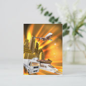 City Logistics Delivery Graphic Postkarte (Stehend Vorderseite)