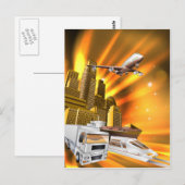 City Logistics Delivery Graphic Postkarte (Vorne/Hinten)