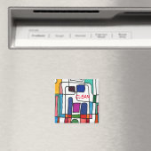 "City Map" Abstract Dishwasher Status Magnet (In Situ (Geschirrspüler))