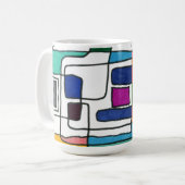 "City Map" Abstrakte Design-Tasse Kaffeetasse (Vorderseite Links)