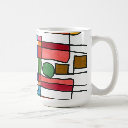 "City Map" Abstrakte Design-Tasse Kaffeetasse (Rechts)