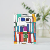 "City Map" Abstrakte Postkarte (Stehend Vorderseite)