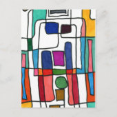 "City Map" Abstrakte Postkarte (Vorderseite)