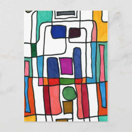 "City Map" Abstrakte Postkarte (Vorderseite)