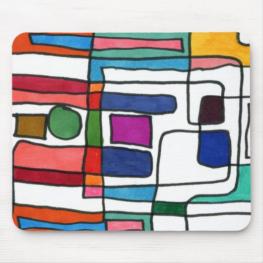 "City Map" Abstraktes Design Mousepad (Vorne)