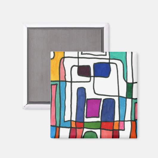 "City Map" Abstraktes Magnet (Vorderseite/Rückseite)