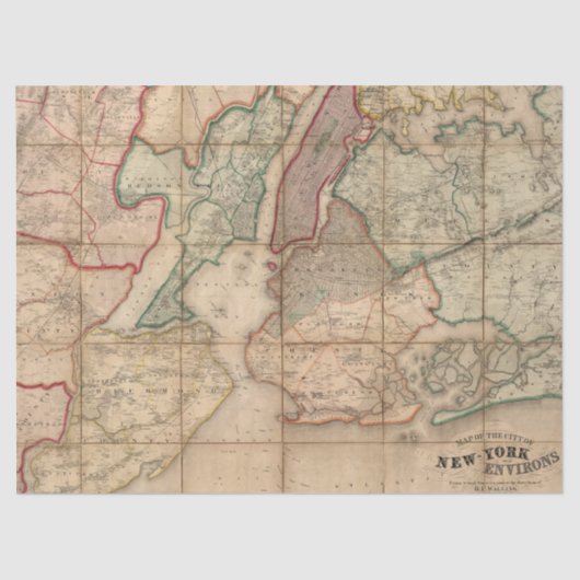 City Map Design 2 Seidenpapier (Vorderseite)