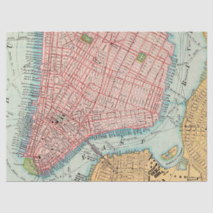 City Map Design 4 Seidenpapier