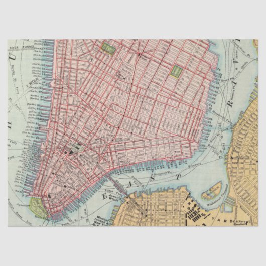 City Map Design 4 Seidenpapier (Vorderseite)