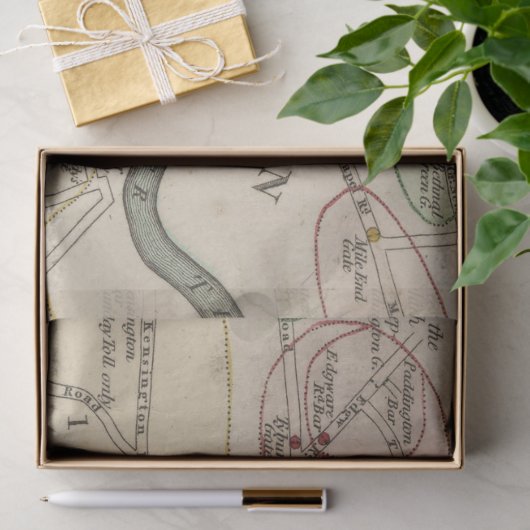 City Map Design 8 Seidenpapier (Geschenk)