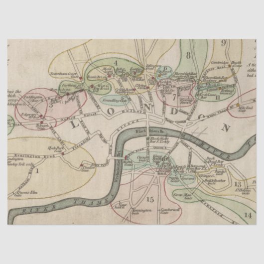 City Map Design 8 Seidenpapier (Vorderseite)