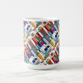 "City Map" gepflegte abstrakte Design-Tasse Kaffeetasse (Mittel)
