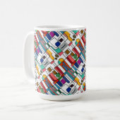 "City Map" gepflegte abstrakte Design-Tasse Kaffeetasse (Vorderseite Links)