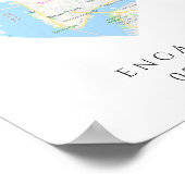 CITY MAP Heart Wedding Verlobung Custom Gift Poster (Ecke)