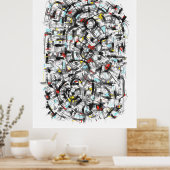 City Map ink Art Poster (Küche)