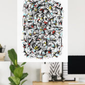 City Map ink Art Poster (Heimbüro)