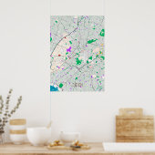 City Map OF Athens, Greece Poster (Küche)