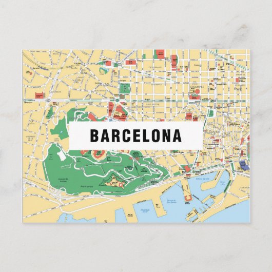 CITY MAP POSTCARDS Filme in Barcelona Postkarte (Vorderseite)